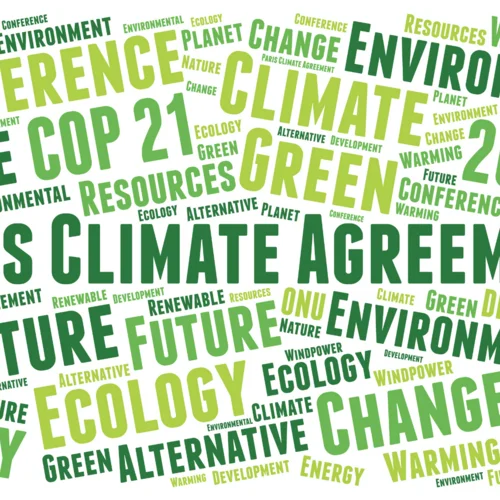 Wortwolke "Paris Climate Agreement"