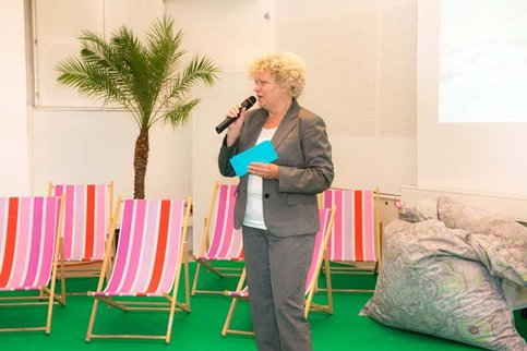 Aus über 100 Bewerbungen haben die drei TU Austria-Universitäten 45 Teilnehmerinnen und Teilnehmer des Innovations-Marathons ausgewählt. TU Wien-Rektorin Sabine Seidler eröffnete den 1. TU Austria Innovations-Marathon.